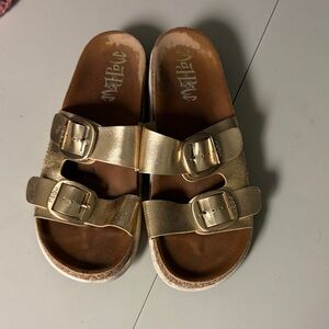Matisse Gold Kids Sandals with Buckles